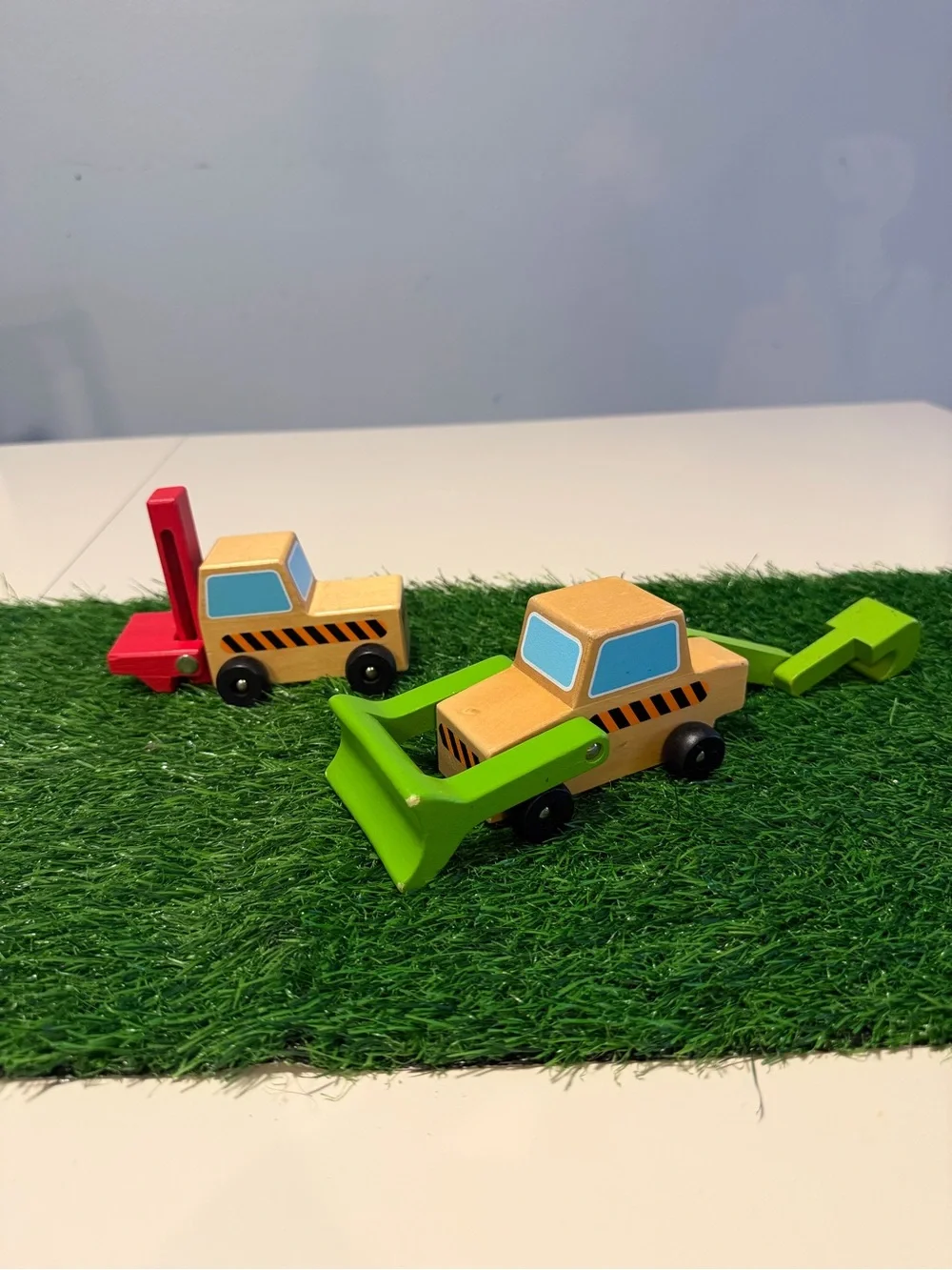 Lakeshore Wood Block Bull Dozer And Forklift Trucks